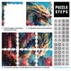 1,000-Piece Wooden Pictorius Dragon Puzzle for Adults, 50 x 75 cm view 3