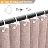 Single Tree Forest Foldable Magnetic Shower Curtain, 80 W x 200 H cm, Pink view 3