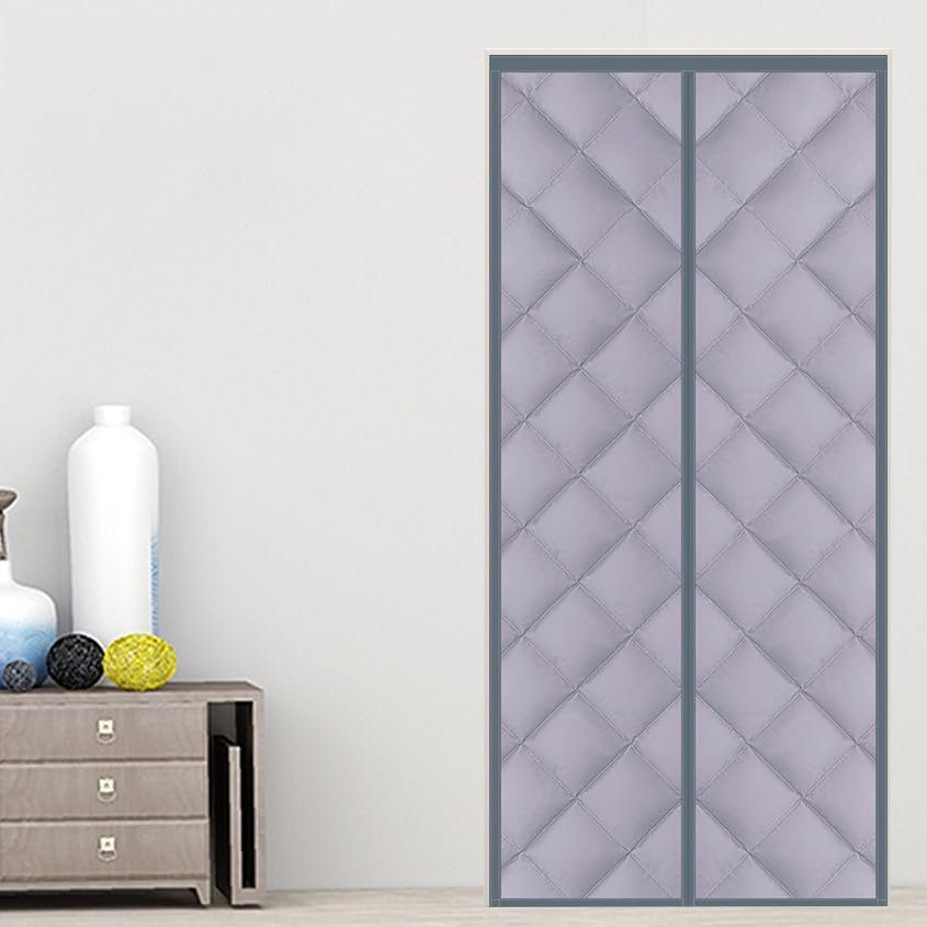 Thick Cotton Door Curtain for Winter, Noise and Cold-Air Insulation, Room Divider, Color B, W 95 x H 210 cm