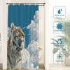 Batmerry Tiger Shower Curtain, Blue Sky Design view 3