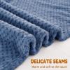 Super Soft Fleece Throw Blanket for Sofa, 140 x 180 cm, 300 G/M, Blue view 4