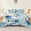 Navy Blue 3-Piece Bedding Set 220 x 240 cm with Reversible Boho Floral Duvet Cover view 2