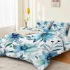 Navy Blue 3-Piece Bedding Set 220 x 240 cm with Reversible Boho Floral Duvet Cover view 3