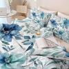 Navy Blue 3-Piece Bedding Set 220 x 240 cm with Reversible Boho Floral Duvet Cover view 4