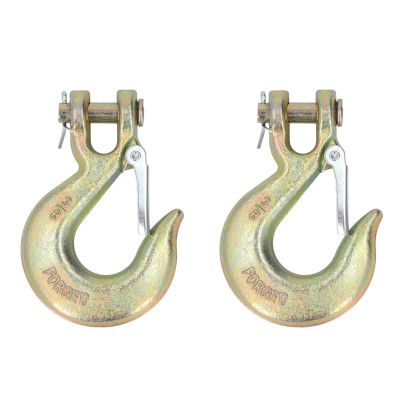 TOOLSGO 2-Pack 3/8-Inch Grade 70 Forged Alloy Steel Clevis Slip Hooks, 5,250 lb Capacity