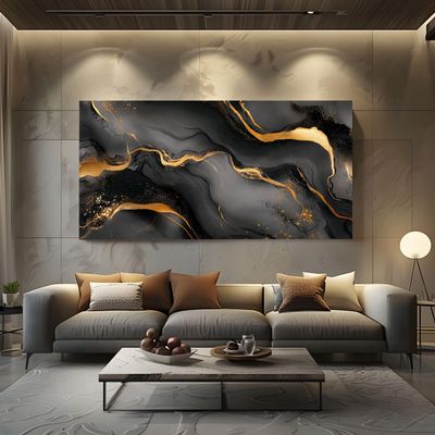 ZORYAN Modern XXL Canvas Wall Art for Living Room, Luxurise Marble