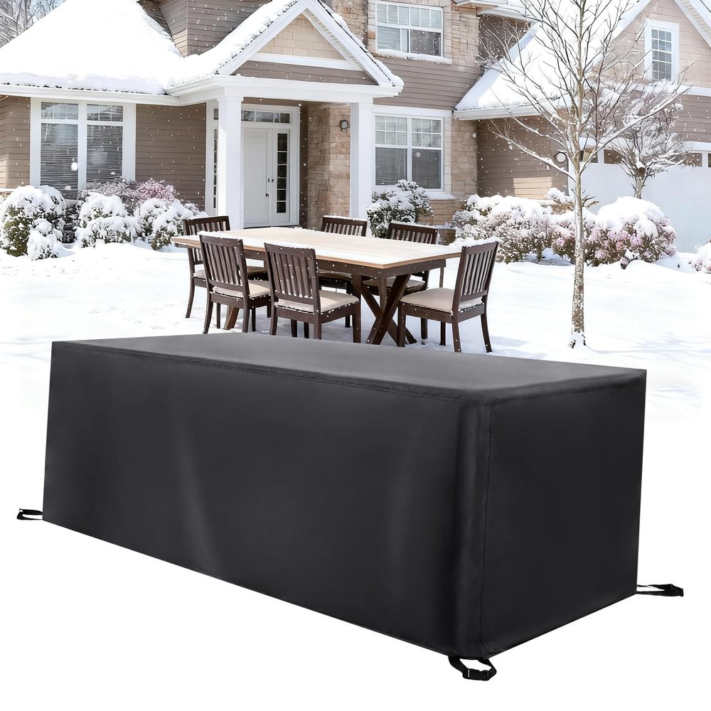 HNBFKD Winter-Resistant Garden Table Cover 190 x 160 x 70 cm