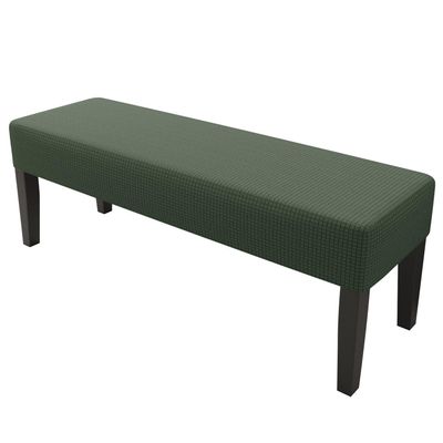 Stretch Bench Seat Cover for Dining Room, Living Room, Bedroom, Green, L: 160–180 cm