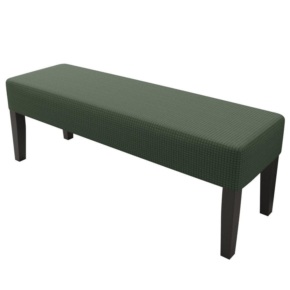Stretch Bench Seat Cover for Dining Room, Living Room, Bedroom, Green, L: 160–180 cm