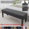 Stretch Bench Seat Cover for Dining Room, Living Room, Bedroom, Green, L: 160–180 cm view 3