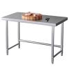 KCCRHIN Stainless Steel Prep Table, 100 x 40 x 90 cm view 1