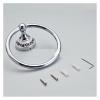 Vintage-Style Bathroom Towel Ring, Wall-Mounted, Chrome Stainless Steel with Ceramic, Easy Installation (Gold) view 3