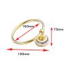 Vintage-Style Bathroom Towel Ring, Wall-Mounted, Chrome Stainless Steel with Ceramic, Easy Installation (Gold) view 4