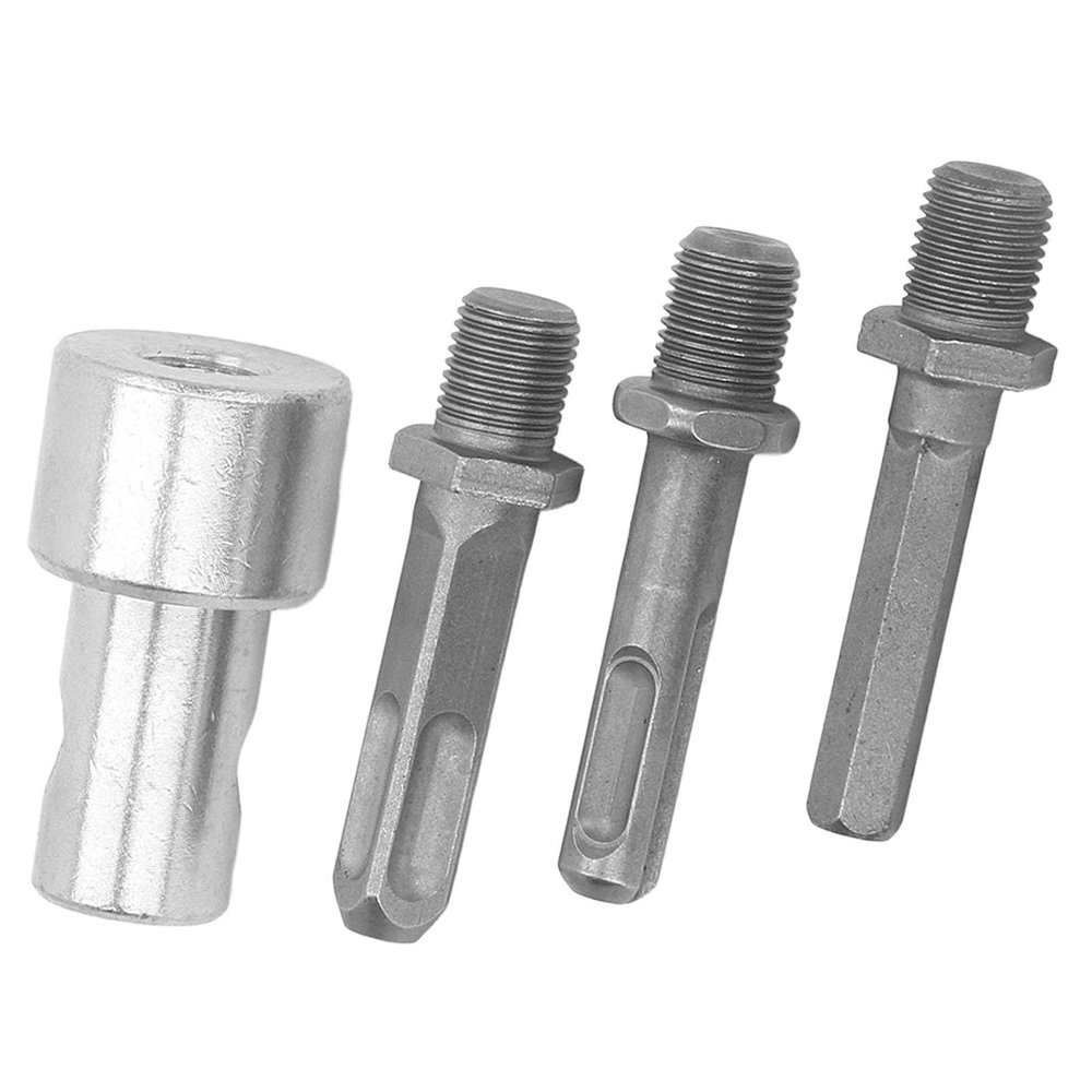 EIMSOAH Auger Adapter, 1-to-3 Drill Adapter, Carbon Steel Round Chuck, 2 Pits, 2 Slots, Garden Auger Attachment for Impact Drivers