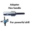 EIMSOAH Auger Adapter, 1-to-3 Drill Adapter, Carbon Steel Round Chuck, 2 Pits, 2 Slots, Garden Auger Attachment for Impact Drivers view 4