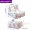 KBZSlyn Waffle Faux Rabbit Fur Bean Bag Cover for Adults, Unfilled view 4