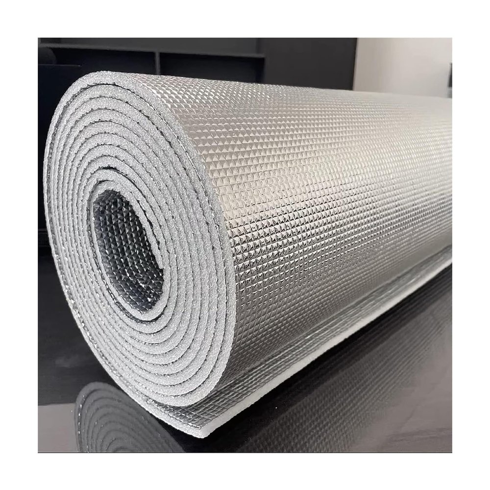 HBOOMOEM Heating Insulation Foil with Foam Core, Heat-Reflective, for Floors, Roofs, Garages, Windows, Sheds, Cars and Kennels (400 cm/157.5 in, 0.5 cm/0.2 in)