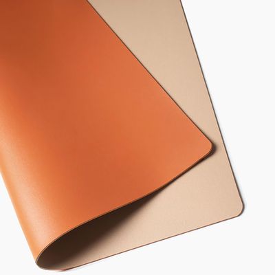 PU Leather Tablecloth, Waterproof Non-Slip, Orange, 60 x 60 cm