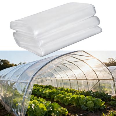 DWZL White Anti-Drip Greenhouse Film, Clear Condensation-Resistant Cover, 3 x 10 m, 12S/4.8 Mil