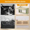 NKSTRWR Rattan Wood Router Shelf, Wall-Mounted Wi-Fi Storage Box, Power Strip Cover, Router Cabinet for Office and Home (Black, L40 cm/15.7 in) view 2
