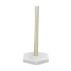 Paper Towel Holder Stand, Modern Multifunctional Kitchen Roll Holder for Office, Kitchen and Bathroom, Faux Marble Base, Gold Aluminum Rod, 30 cm view 1