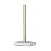 Paper Towel Holder Stand, Modern Multifunctional Kitchen Roll Holder for Office, Kitchen and Bathroom, Faux Marble Base, Gold Aluminum Rod, 30 cm view 2