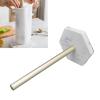 Paper Towel Holder Stand, Modern Multifunctional Kitchen Roll Holder for Office, Kitchen and Bathroom, Faux Marble Base, Gold Aluminum Rod, 30 cm view 4
