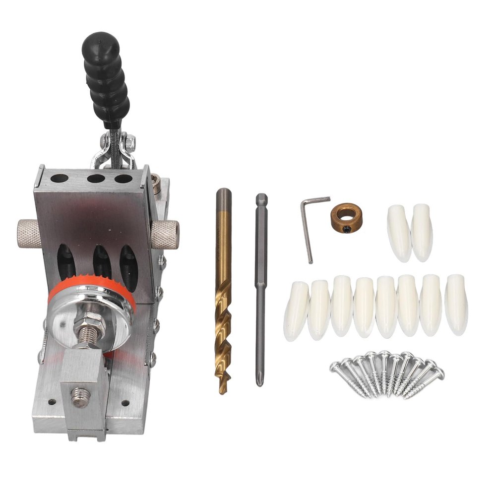 Baxnore Professional Pocket-Hole Jig Set with Adjustable Dowel Drill and Woodworking Screws