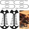 Deck Stakes, Easy to Reposition, Rust-Resistant, 4 Carabiners, 2 Ropes view 2