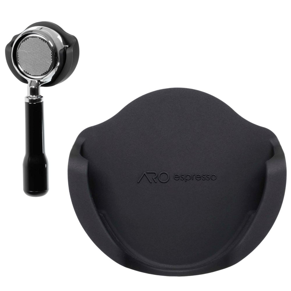 ARO PortaMount Magnetic Silicone Portafilter Holder (Black, 54 mm)