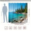 UUDIHO Blue Lake Shower Curtain Set, Polyester, 12 Hooks, 135 x 190 cm view 4
