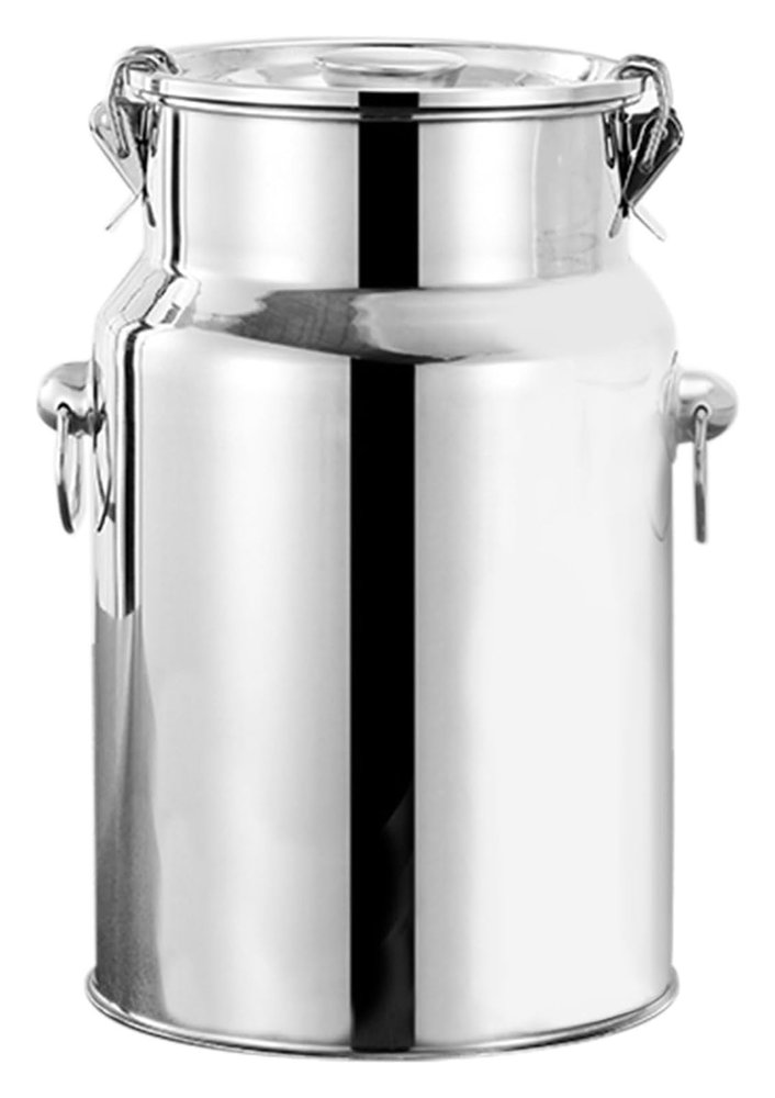 Stainless Steel Milk Can with Lid, 14 L