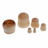 Fituenly Unpainted Russian Nesting Dolls, 5-Piece Wooden DIY Set view 2