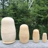 Fituenly Unpainted Russian Nesting Dolls, 5-Piece Wooden DIY Set view 3