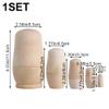 Fituenly Unpainted Russian Nesting Dolls, 5-Piece Wooden DIY Set view 4