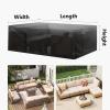 Waterproof Patio Furniture Cover 200 x 200 x 135 cm, 600D Oxford Fabric, Black view 2