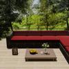 Waterproof Outdoor Cushion Covers with Zipper, Replacement Patio Furniture and Sofa Cushion Covers, All-Weather Protection, Wine Red, 32.8 x 65 x 10.2 cm, 4-Pack view 2