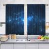 Odot 2-Pack Short Kitchen Cafe Curtains, Blue Galaxy, 24 x 24 in view 1