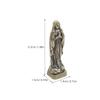 Homoyoyo Virgin Mary Brass Statue, Miniature Holy Mary Figure for Desk, Living Room and Office, Religious Decor Ornament, 6.30 x 1.90 x 1.50 cm view 3