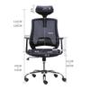 FLXHSA Study Chair, Gaming Chair with Armrest, Swivel Mesh Chair view 3