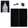 Window Insulating Curtain with Zipper and Hook-and-Loop Closure, Black, 100 x 220 cm view 1