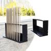Large Tilting Tile Display Stand, 10-Slot Heavy-Duty Rack, Black (2 cm Slot Width) view 1