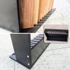 Large Tilting Tile Display Stand, 10-Slot Heavy-Duty Rack, Black (2 cm Slot Width) view 2