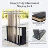 Large Tilting Tile Display Stand, 10-Slot Heavy-Duty Rack, Black (2 cm Slot Width) view 4