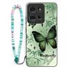 Sinyunron Case for Motorola Moto G75 5G, 2-in-1 Hybrid TPU Case with Metal Back and Colorful Keychain, Butterfly-01 view 1