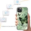Sinyunron Case for Motorola Moto G75 5G, 2-in-1 Hybrid TPU Case with Metal Back and Colorful Keychain, Butterfly-01 view 2