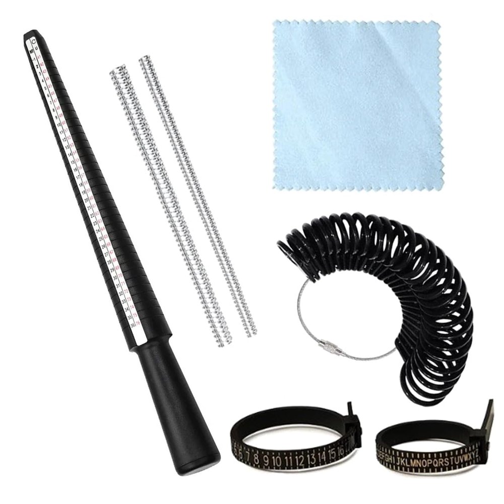 3/4/6/7-Piece Ring Sizer and Mandrel Set