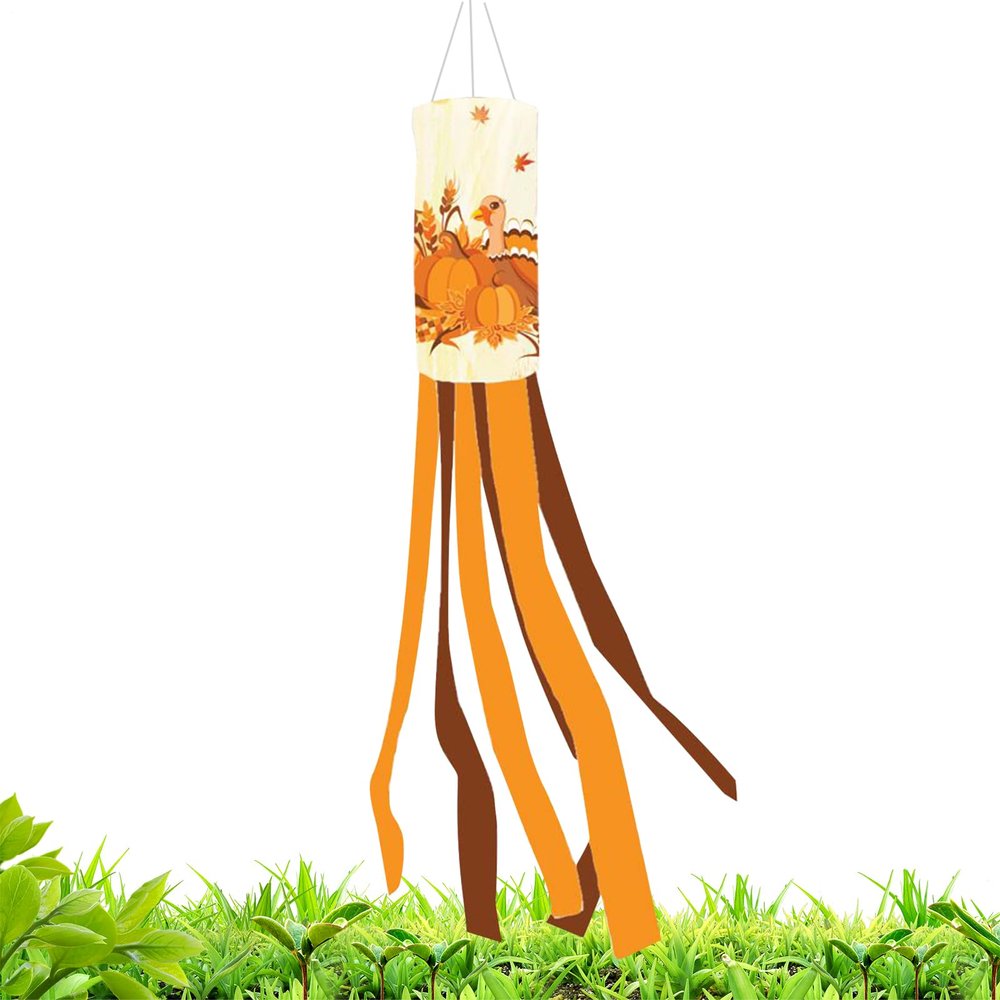 Outdoor Fall Windsock, Festive Farmhouse-Style Harvest Decor