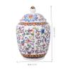 TEHAUX Chinese Vintage-Style Ceramic Storage Canister, 350 mL, with Airtight Lid view 2