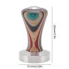 Colorful Wooden Coffee Tamper with Stainless Steel Base, 51 mm view 2